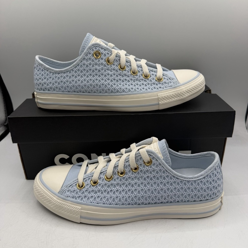 Converse CTAS OX Low Shoes Womens Sz 7 Blue Supermoon/Egret Sneakers A14977F
